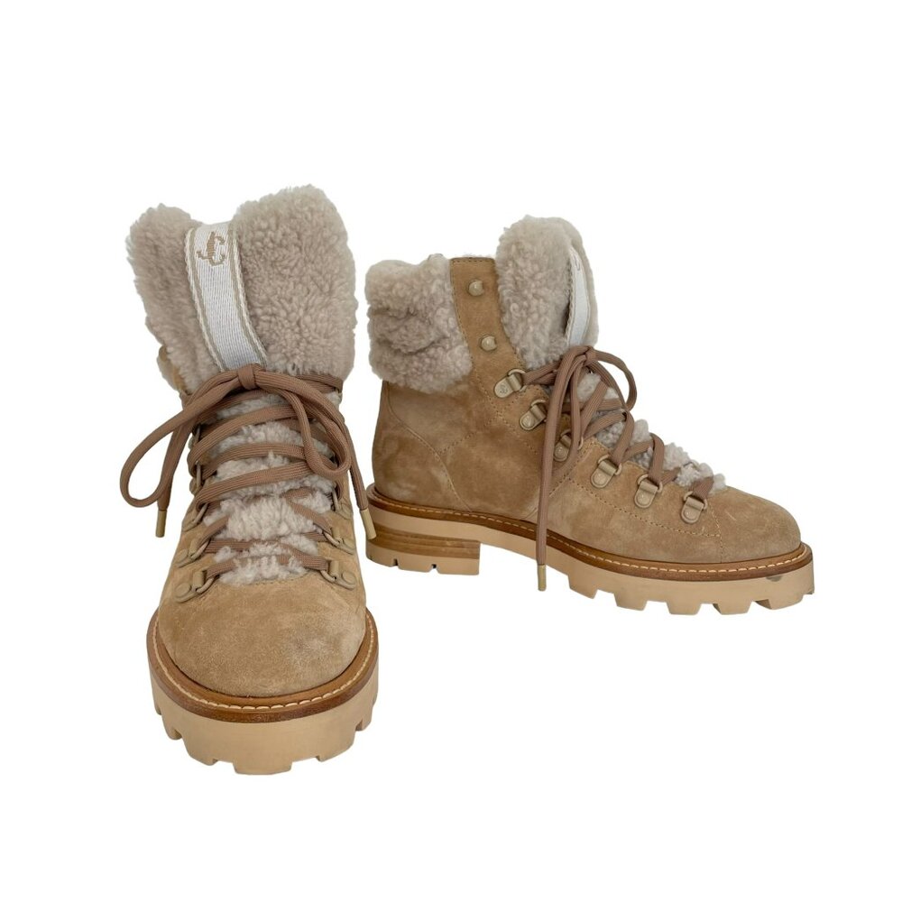 Jimmy Choo Suede & Shearling Boots - Picture 6 of 7